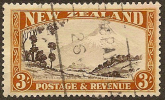NZ 1935 3/- Mt Egmont W7 SG 569 U #NS213 - Oblitérés