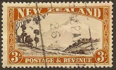 NZ 1935 3/- Mt Egmont W7 SG 569 U #NS213 - Usati