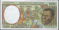 BANKNOTES L'AFRIQUE CENTRALE  EQUATOIALE GUINEA 1000 FRANCS - Estados Centroafricanos