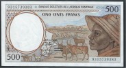 BANKNOTES L'AFRIQUE CENTRALE  EQUATOIALE GUINEA 500 FRANCS - États D'Afrique Centrale