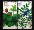 Islande Island 2005 N° 1034 / 5 ** Flore, Baies Sauvages, Fruits, Myrtille Des Marais, Fraise, Fragaria, Alimentation - Unused Stamps