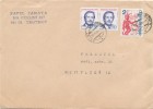 K1377 - Czechoslovakia (1992) 541 01 Trutnov 1 (letter) Stamp: 2 Kcs - 30th Puppeteer Chrudim; 50h - Vaclav Havel - Marionnetten