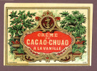 Ancienne Et Jolie étiquette, Papier Glacé, Crème De Cacao-Chuao à La Vanille, Lith. Gougenheim, Lyon - Other & Unclassified
