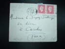 LETTRE TP MARIANNE DE DULAC 1F50 X2 OBL.MEC.18-4-1946 PARIS VIII - 1944-45 Marianne Of Dulac