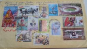 2scans India RESERVE BANK Stadium SPECIAL PROTECTION Election CELEBRITIES 2010 2014 Used On Cover Registered Letter - Covers & Documents