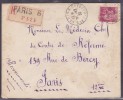 France Type Paix Sur Lettre - 1932-39 Paix