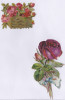 Chromos Découpis  Gaufrés  Fleurs  Rose En Bouton  Paniet Osier Roses   TBE - Flores