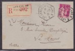 France Type Paix Sur Lettre - 1932-39 Vrede