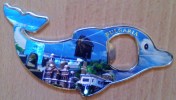 BULGARIA SOUVENIR Beautiful Dolphin-Shaped Magnet FAMOUS VIEWS Combined Bottle Openner - Tourisme