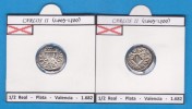 CARLOS II (1.665-1.700) 1/2 Real 1.682   Plata   Valencia   SC/UNC  Réplica   T-DL-11.396 - Essays & New Minting