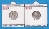 CARLOS II (1.665-1.700) 1 Real 1.683   Plata   Valencia   SC/UNC  Réplica   T-DL-11.397 - Essays & New Minting