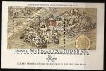 Islande Island 1991 N° BF 12 ** Carte, Olaus Magnus, Océan Arctique, Bateau, Ancre, Cheval, Tonneau, Bœuf, Ours, Kayak - Ongebruikt