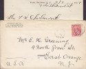 Canada T. W. CHARLESWORTH, BUNYAN Ontario 1907 Cover Lettre EAST ORANGE N. J. USA Edward VII. Stamp (2 Scans) - Briefe U. Dokumente