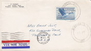 Canada VIA AIR MAIL Label WINDSOR Ontario 1957 Cover Lettre PASADENA USA Bird Vogel Oiseau Goose HELP Crippled Children - Lettres & Documents