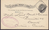 Canada Postal Stationery Ganzsache Entier 1c. Victoria BELLEVILLE Ontario 1896 (2 Scans) - 1860-1899 Regno Di Victoria