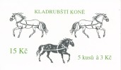 Czech Rep. / Stamps Booklet (1996) 0122-0123 ZS 1 (2 Pcs.) Kladruby Horses (carriage Horse) Painter P. Oriesek (J3736) - Unused Stamps