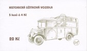 Czech Rep. / Stamps Booklet (1997) 0159-0161 ZS 1 (3 Pcs.) Historic Commercial Vehicles (bus, Truck, Fire Truck) (J3751) - Unused Stamps