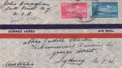 Cuba 1949 Air Mail Cover Sent To Australia - Oblitérés