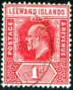 LEEWARD ISLAND, 1902, COLONIA INGLESE, BRITISH COLONY, COMMEMORATIVO, RE EDOARDO VII, USATO, Scott 21 - Leeward  Islands