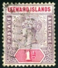 LEEWARD ISLAND, 1890, COLONIA INGLESE, BRITISH COLONY, QUEEN VICTORIA,  USATO, Scott 2 - Leeward  Islands