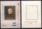 Hungary 2006. Ferenc Deak Special Print On The Backside RR - Commemorative Sheet MNH (**) - Hojas Conmemorativas