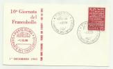 10 GIORNATA DEL FRANCOBOLLO 1 DICEMBRE 1968 - Autres & Non Classés