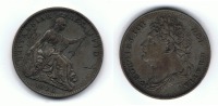 R.U. INGLATERRA JORGE IIII  FARTHING 1826  T MUY BONITA - A. 1/4 - 1/3 - 1/2 Farthing