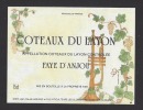 Etiquette De Vin Coteaux Du Layon Faye D´Anjou - Theme Musique, Trompette - Illustrateur J. Guibert - Musique