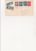 ISRAEL - LETTRE RECOMMANDEE AFFRANCHIE N° 41 X 2 + N° 42 + N° 42 A  ANNEE 1952 - Storia Postale