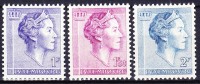 LUXEMBOURG 1960-64 YT N° 583, 584 Et 584A ** - 1960 Charlotte, Diadeem