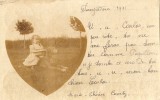 ARNAC-POMPADOUR  CARTE PHOTO JEUNE FILLE AVEC SON CHIEN - Arnac Pompadour