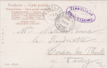 Cachet  Militaire Sur Carte Postale :Commissariat Féféral Des Guerres + Obl. Morcles Et Corsier Les Monts - 1904 - Sellados