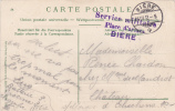 Cachet Linéaire Militaire Sur Carte Postale Du Camp De Bière : Service Militaire Place D'armes Bière - 1912 - Sellados