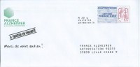 LETTRE FRANCE POSTREPONSE Poste Reponse Entier Marianne FRANCE ALZEIMER - Enfermedades