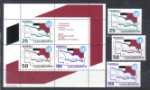 Georgia Mi 63-65 + Bl 1 Ma3 , National Flag  1993 MNH - Geography