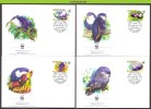 Nbx313fb WWF FAUNA VOGELS BIRDS TAHITIAN BLUE LORIKEET SAPHIRLORI VÖGEL AVES OISEAUX AITUTAKI 2002 FDC´s - FDC