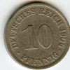 Allemagne Germany 10 Pfennig 1906 D J 13 KM 12 - 10 Pfennig