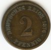 Allemagne Germany 2 Pfennig 1876 A J 2 KM 2 - 2 Pfennig