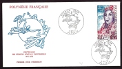 LETTRE FDC POLYNÉSIE FRANCAISE- CENTENAIRE DE L'UPU- TIMBRE N°103 -  ILLUSTRATION-  CAD  9-10-74 - Lettres & Documents