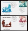 2 LETTRES FDC POLYNÉSIE FRANCAISE-  200e ANNIVERSAIRE DES USA- TIMBRE P.A. N°104-05- CAD DU 15-4-76 - - Storia Postale