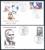 2 LETTRES FDC POLYNÉSIE FRANCAISE- G. BELL + POMPIDOU- TIMBRES N°106- 110 - CAD DU 16-2-76- + 15-9-76- ILLUSTRATION - Covers & Documents