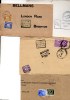 4 Postage Due Incomplete Covers With Stamps And Chargemarks - Sussex Postmarks - Postage Due