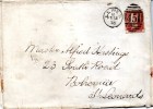 LEWES SUSSEX DUPLEX POSTMARK 1876 - Enverlope Wrapper - Very Clear - Postmark Collection