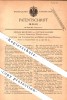 Original Patent - George Browning In Cottage Dalumir , Dumbarton , 1885 ,Apparatus For The Production Of Buttonholes !!! - Dunbartonshire