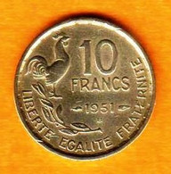 FRANCE / 10 FRANCS / 1951B / Guiraud - 10 Francs