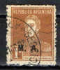 ARGENTINA -1920 - JOSE DE SAN MARTIN CON SOVRASTAMPA M.A. - USATO - Dienstmarken