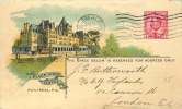 CPR Postcard Place Viger Hotel Montreal  Edward VII 1¢ Webb CPR B 44  To London UK - 1903-1954 Reyes