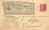 Dominion Express Co Money Order Postcard  Victoria 1¢  Webb DMX 1  Dauphin Man. - 1860-1899 Reinado De Victoria
