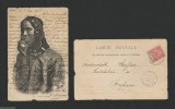 1906 French Occupied Colonies Senegal Goree Post Card Lahobe Female - France - Brieven En Documenten