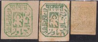 India, Princely State Jhalawar, 3 Different, Mint Inde Indien - Jhalawar